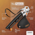VonHaus 3000W Leaf Blower & Vacuum – 3-in-1 Garden Cleaner with 35L Bag